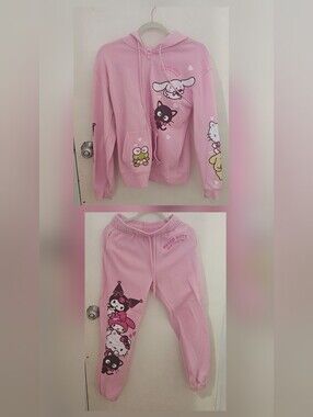 Sanrio hello kitty and friends valentines day zippered hoodie with sweatpants